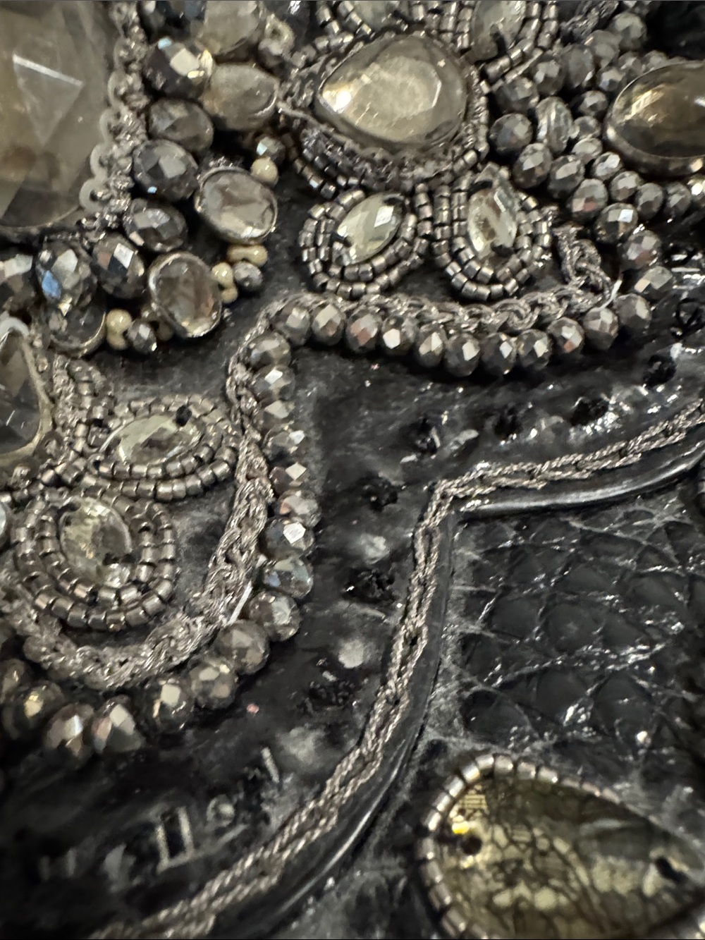 Brighton Black Shoulder Bag with Silver Embellishments - Picture 8 of 8